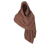 Sciarpa Scialle|Sciarpa di Halloween Testa di Sciamano Rinascimentale con Cappuccio per Uomo, Donna Mantello con Cappuccio Vichingo Medievale Post Apocalittico per Mago Cosplay, Ranger (Marro