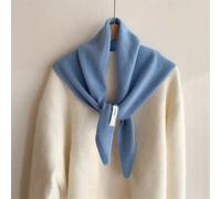 Sciarpa/scialle triangolare lavorata a maglia per donna, avvolgente caldo per il collo, sciarpa piccola multifunzionale e versatile, adatta per l'autunno/inverno con abiti Colore unicoLana