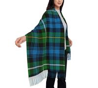 Sciarpa scozzese Campbell of Argyll Clan da donna, in morbida pashmina scozzese e cashmere, comoda e leggera, da indossare tutti i giorni e per le feste.