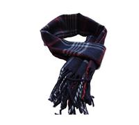 Sciarpa scozzese morbido poliestere comodo regalo combinabile invernale uomo e donna riscaldato senza freddo, blu, Medium