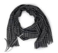 Sciarpa scozzese nera uomo leggera viscosa a quadri tartan elegante da ragazzo
