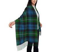 Sciarpa scozzese Old Scotsman Clan Lamont Tartan Plaid per donna, scialle in pashmina morbido effetto cashmere, comodo e leggero per l'uso quotidiano e per le feste.