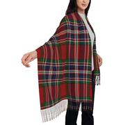 Sciarpa scozzese Old Scotsman Clan Macfarlane Tartan Plaid per donna, scialle in pashmina morbida e vellutata, comoda e leggera per l'uso quotidiano e per le feste.