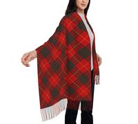 Sciarpa scozzese rossa e verde Cameron Clan Tartan per donna, scialle in pashmina morbida e scozzesi, calda e leggera, da indossare tutti i giorni e per le feste.
