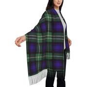 Sciarpa scozzese scozzese Lamont Clan da donna, in morbida pashmina con effetto cashmere, comoda e leggera, da indossare tutti i giorni e per le feste.