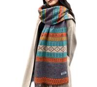 Sciarpa/stola a maglia con nappe, adatta a donne, coperta aperta sul davanti, sciarpa da viaggio, poncho invernale caldo, mantelle, cardigan