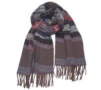 Sciarpa/stola a maglia con nappe, adatta a donne, coperta aperta sul davanti, sciarpa da viaggio, poncho invernale caldo, mantelle, cardigan