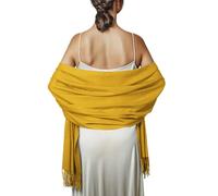 Sciarpa Stola Giallo Donna Invernale Scialle Sciarpe Elegante Cerimonia Foulard Pashmina