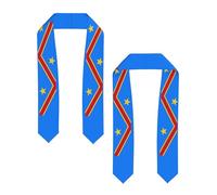 Sciarpa/stola per laurea per uomo e donna, scialli leggeri e traspiranti con la bandiera della Repubblica Democratica del Congo.