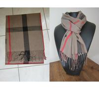 Sciarpa Tartan Castagno 70%Lana 30% Seta Uomo/Donna 168 X 69 CM Nuovo