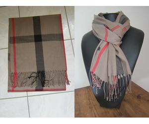 Sciarpa Tartan Castagno 70%Lana 30% Seta Uomo/Donna 168 X 69 CM Nuovo