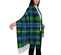 Sciarpa tartan Clan Lamont da donna, in morbida pashmina scozzese effetto cashmere, comoda e leggera, da indossare tutti i giorni e per le feste.