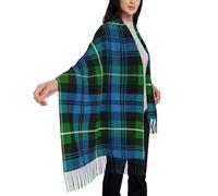 Sciarpa tartan Clan Lamont da donna, in morbida pashmina scozzese effetto cashmere, comoda e leggera, da indossare tutti i giorni e per le feste.