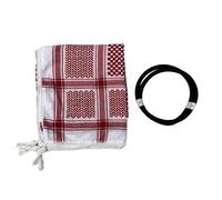 Sciarpa tradizionale Arafat Keffiyeh per gli uomini da indossare tutti i giorni con motivo quadrato unico deserto arabo shemagh per gli uomini arabo tradizionale, Foulard senza 57, Taglia unica