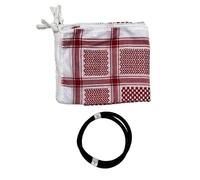 Sciarpa tradizionale Arafat Keffiyeh per gli uomini da indossare tutti i giorni con motivo quadrato unico deserto arabo shemagh per gli uomini arabo tradizionale, Foulard Senza 57, Taglia unica