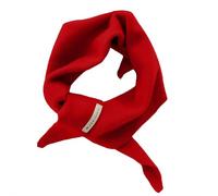 Sciarpa triangolare in lana, sciarpa triangolare lavorata a maglia, sciarpa da donna, sciarpa lavorata a maglia, multifunzionale, calda, tinta unita, Rosso, Taglia unica