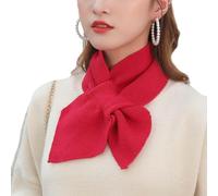 Sciarpa triangolare in mussola di cotone da donna, colori semplici, sciarpa in mussola, sciarpa invernale da donna alla moda, piccola sciarpa lavorata a maglia per donna (Rot)