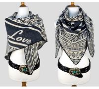 Sciarpa triangolare Love-J'adore Italy soffice, fantastica stampa da donna, p...