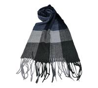 Sciarpa Uomo Ragazzo Lumberjack Coprispalle Pashmina Calda Con Frange 170x34