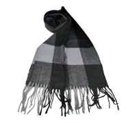 Sciarpa Uomo Ragazzo Lumberjack Coprispalle Pashmina Calda Con Frange 170x34