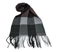 Sciarpa Uomo Ragazzo Lumberjack Coprispalle Pashmina Calda Con Frange 170x34
