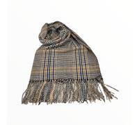 Sciarpa Uomo Ragazzo Pashmina Stola Con Frange Disegno Scozzese 180x65 R Roncato