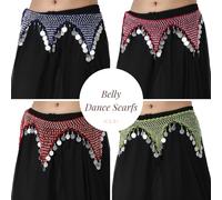 Sciarpe da donna all'ingrosso danza del ventre orientale tribale argento mone...