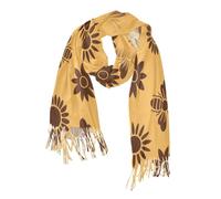 sciarpe da donna in cashmere alla moda inverno natale per la donna Giallo e mattone marrone api e girasole bufandas para invierno mujer