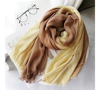 Sciarpe Da Donnamoda Primaverile Cotone Lino Sciarpe Di Seta Da Donna Scialli Scialli Giallo Kaki Colore Sfumato Sciarpe Abbinate Morbido Caldo Moda Atmosfera Elegante Regali Per La Mamma Regali Per