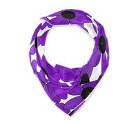 Sciarpe e involucri di seta quadrati di seta per gli uomini per Natale 35.4 Pollici dagli occhi neri Susan Simple Line Art Valentinesnes Purple chal para mujer