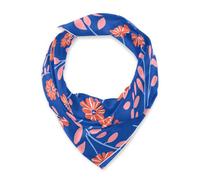Sciarpe e involucri leggeri quadrati di seta per le donne per Natale 35 In piccoli fiori di corallo sfondo blu chales para mujer