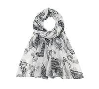 sciarpone Donna Inverno, Sciarpa per la con Stampa di Moda da Donna Sciarpe per Collo Leggere Sciarpe per Fazzoletto da Collo in Chiffon Bandana per