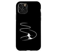 Sciatore Con Piste In Polvere Profonda Neve Freeride Sport Sci Custodia per iPhone 11 Pro