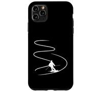 Sciatore Con Piste In Polvere Profonda Neve Freeride Sport Sci Custodia per iPhone 11 Pro Max