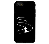 Sciatore Con Piste In Polvere Profonda Neve Freeride Sport Sci Custodia per iPhone SE (2020) / 7/8