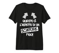 SCIATORE Figo Regalo Divertente Vacanza sugli Sci 2021 Maglietta Premium