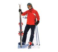 Sciatore Sport Invernali Cartonato A Misura Naturale Con E Mini Standee Gratuito