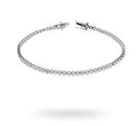 SCICCHERIE Bracciale Tennis 19 CM Modello CIPOLLINA Argento 925% E ZIRCONI 2 MM