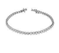 SCICCHERIE Bracciale Tennis 19 CM Modello CIPOLLINA Argento 925% E ZIRCONI 3 MM