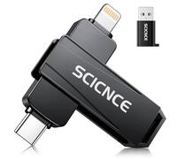 SCICNCE Chiavetta USB da 512 GB, per backup e archiviazione di foto e video, non richiede app, compatibile con iPhone, iPad, Android, PC, grigio siderale
