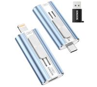 SCICNCE Chiavetta USB da 512 GB per telefono, memoria esterna di backup per foto e video, Plug and Play, nessuna app richiesta, compatibile con iPhone, iPad, Android e computer (blu)