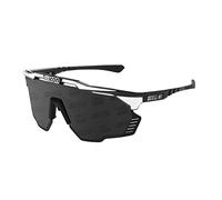 Scicon Sports Aeroshade Kunken Occhiale Sportivo (Nero Bianco Lucido/Argento Monogram)