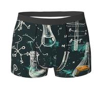 Science And Laboratory Equations Chemical Dark Green Uomo Biancheria Intima Elasticizzato Boxer A Pantaloncino Aderenti Boxer per Estivo Sport Quotidiano S