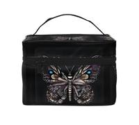 Science Butterfly - Trousse per cosmetici da donna, con stampa, grande organizer da viaggio