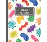 Science Composition Notebook: Fun Biology Themed Writing Journal with Colorful Microbes found under a Telescope. Use for STEM, School, Work, Home, ... Blank Lined Pages, 7.5 x 9.25 inches.