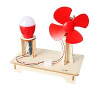 Science Experiment Wind Turbina Toy - Wood, Wind Turbine Kit Kit Handmade Educational Model | STEM Learning Tool Wooden Winds Turbines, Homeschool Physics Project For Kids, Experiment, Problem Solving