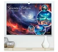 SCIENCE-FICTION Leben auf fernen Planeten (hochwertiger Premium Wandkalender 2026 DIN A2 quer), Kunstdruck in Hochglanz: Futuristische Szenen aus dem Weltraum
