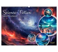 SCIENCE-FICTION Leben auf fernen Planeten (Wandkalender 2026 DIN A2 quer), CALVENDO Monatskalender: Futuristische Szenen aus dem Weltraum