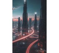 Science Fiction Notebook #5 - Steel Jungle: Futuristic neon city notebook - 80 lined pages, galaxy gift for writers, travelers, and urban life lovers.