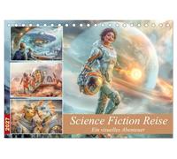 Science Fiction Reise - Ein visuelles Abenteuer (Tischkalender 2027 DIN A5 quer), CALVENDO Monatskalender: Science Fiction Visionen